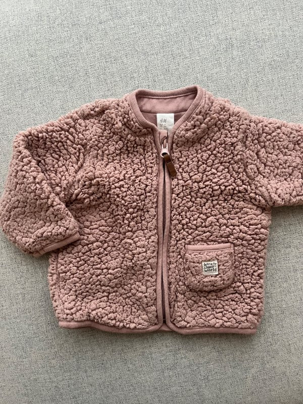 Bleik h&m flíspeysa