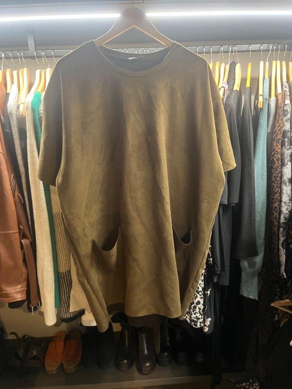 Asos suede kjóll grænn
