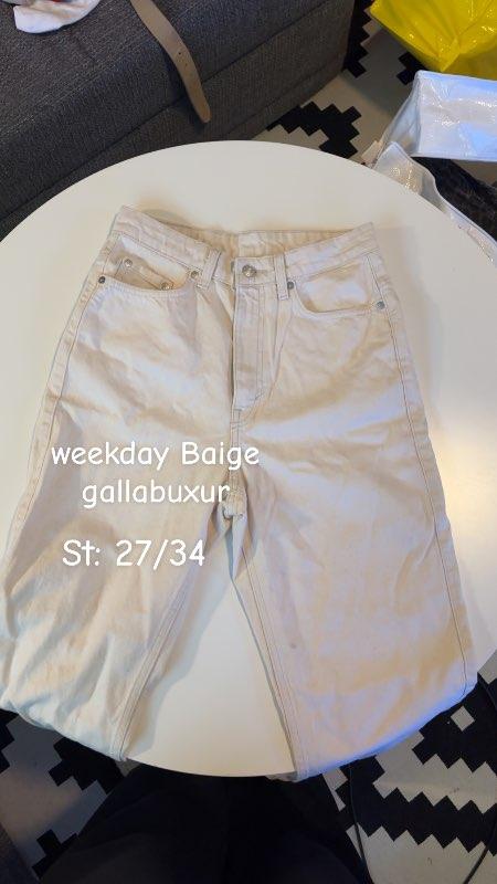 Baige weekday gallabuxur