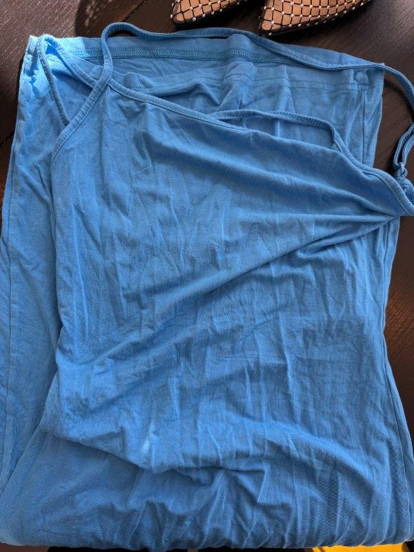 Blár bodycon maxi kjóll