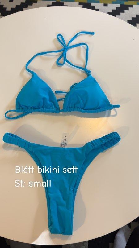 Blátt bikini sett