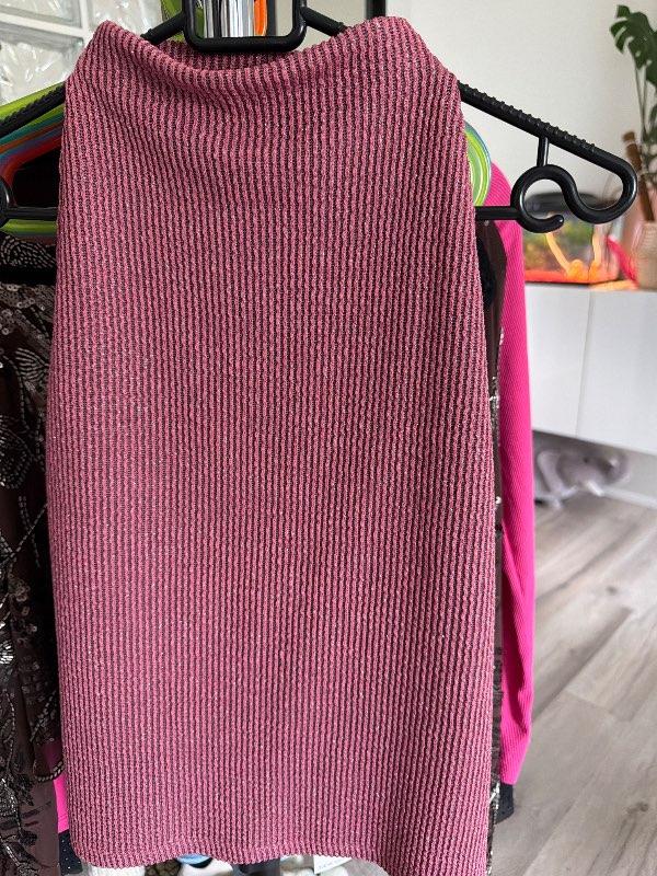Bleikur glimmer toppur Zara
