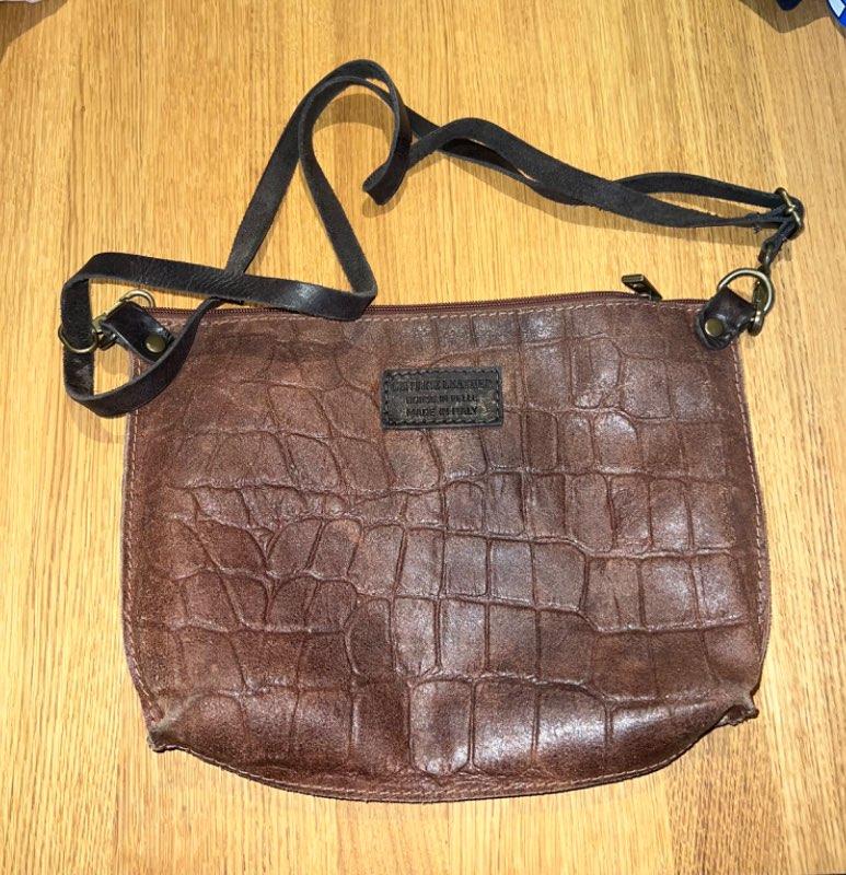 Dökkbrún vtg taska
