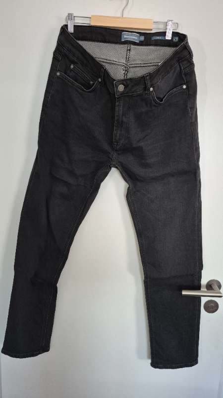 Dressmann gallabuxur slim fit, svartar
