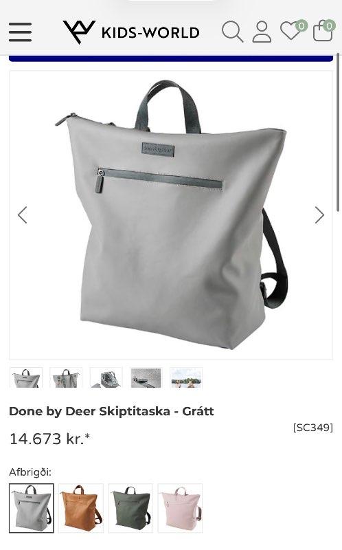 Grá skiptitaska