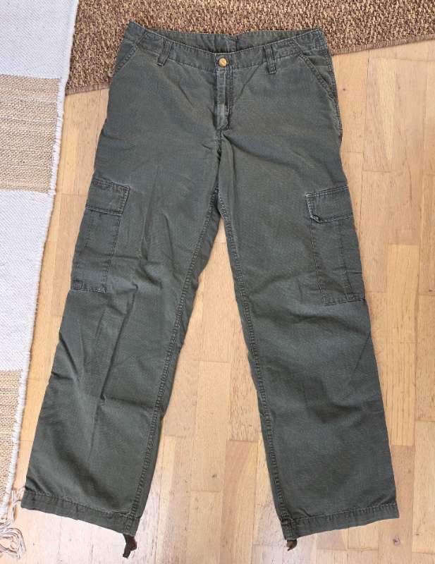 Grænar Carhartt cargo buxur