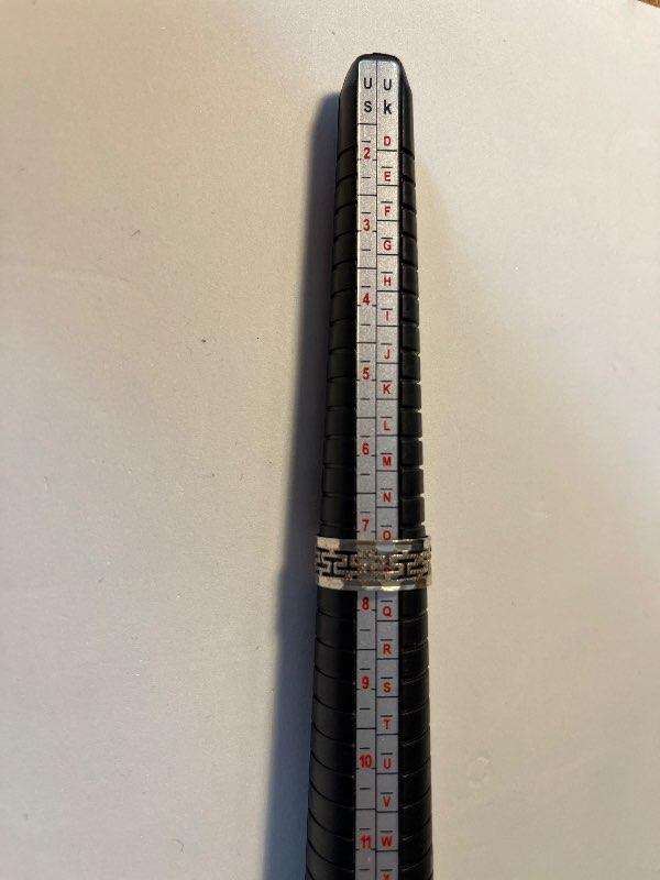 925 Grísklykil hringur / Greek key ring - US 7.5