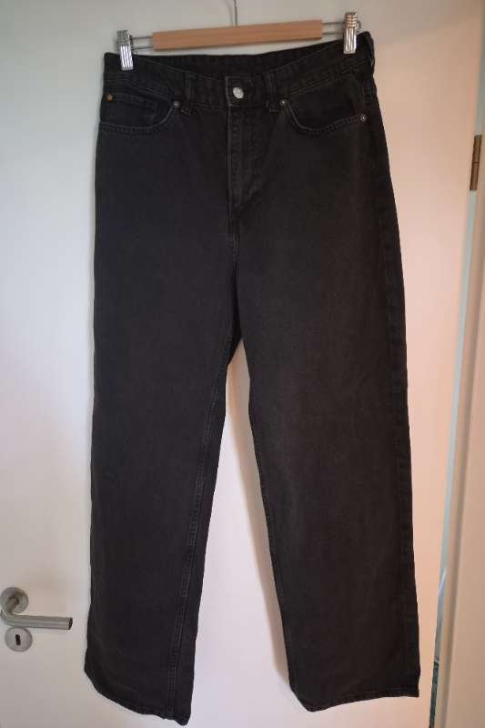 HM gallabuxur loose straight svartar