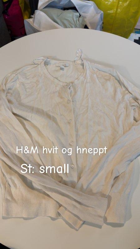 Hvít h&m hneppt