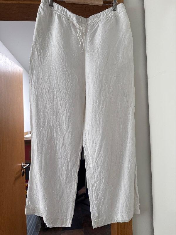 Hvítar hörbuxur H&M