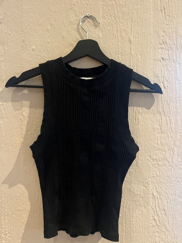 Svartur croptop