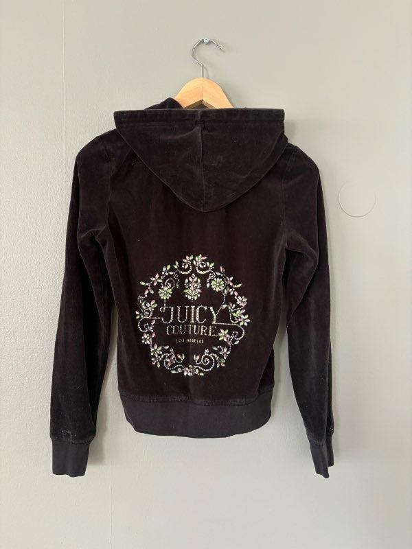 JUICY COUTURE svört vintage hettupeysa