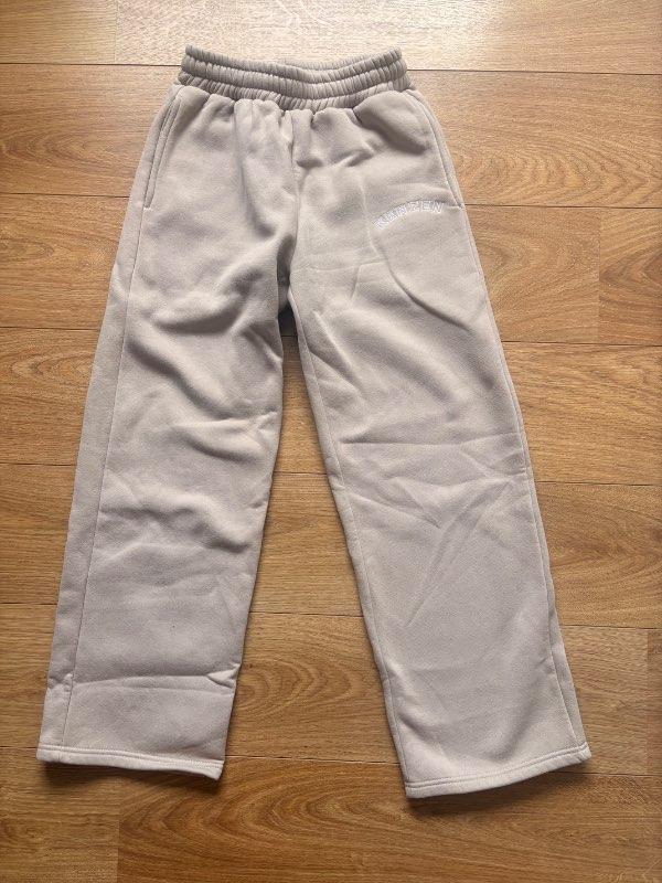 Kenzen straight leg buxur beige