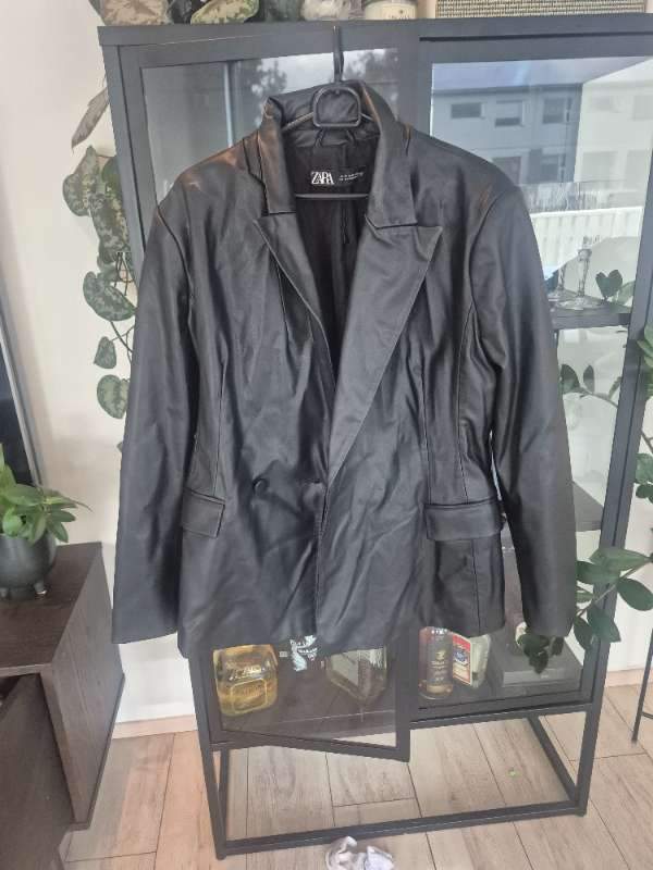 Leður blazer