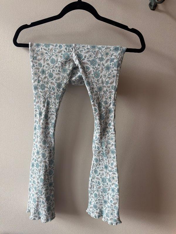 Leggings bláar blóma