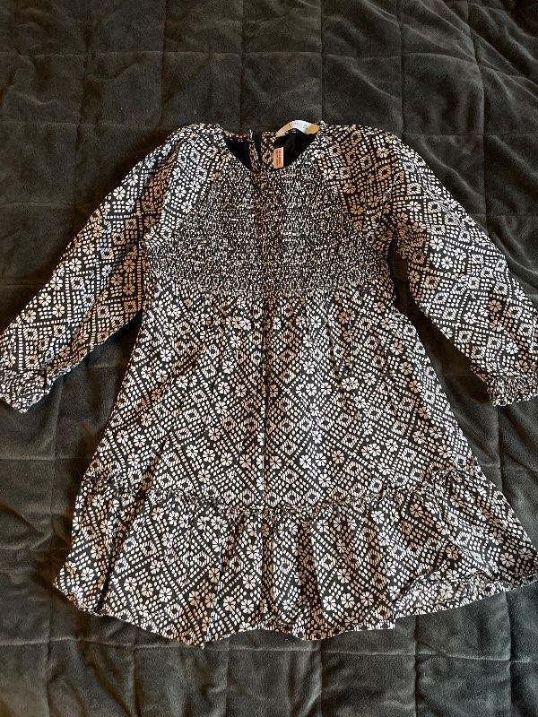 Mango dress black and white