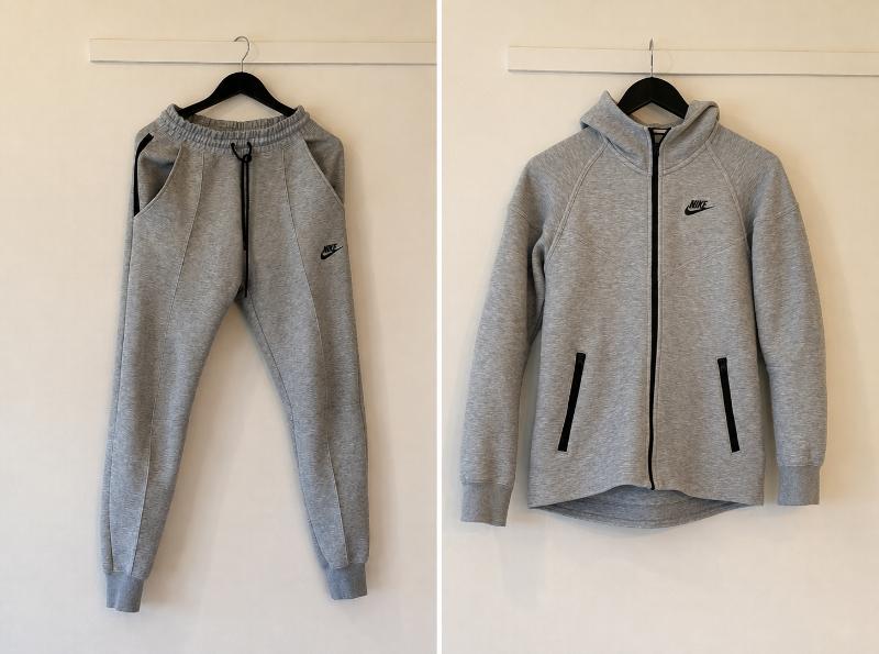 Nike grátt íþróttasett – peysa + buxur