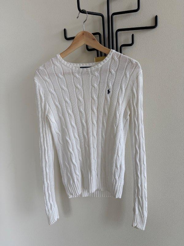 Ralph Lauren hvít prjóna peysa