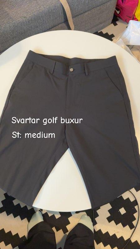 Svartar golf buxur