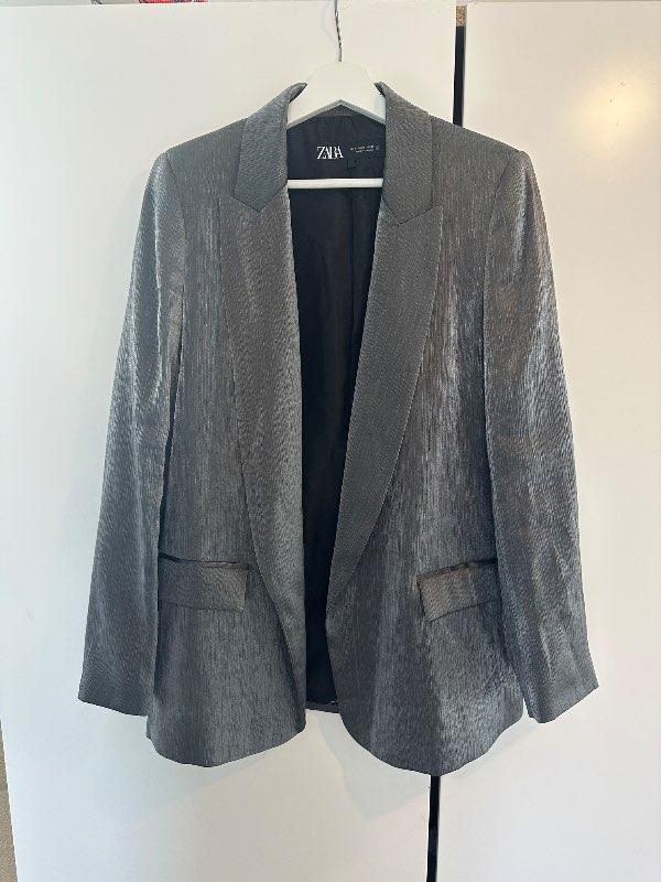 Zara silfur blazer