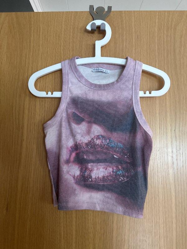 tank top bleikur Stradivarius