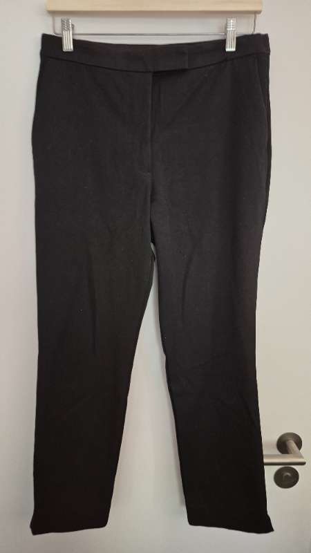 M&S buxur, svartar m/ teygju í mittið
