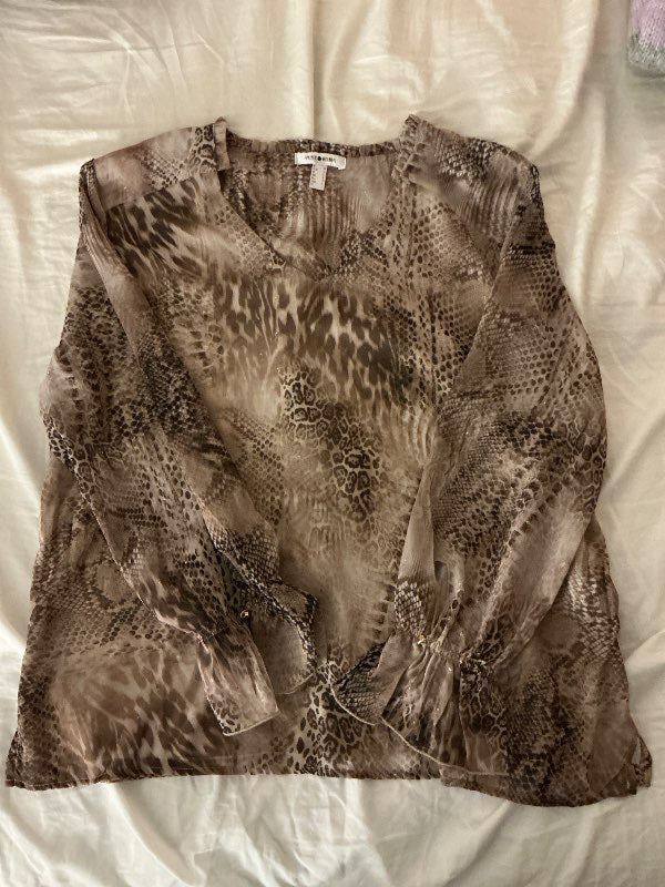 Animalprint skyrta