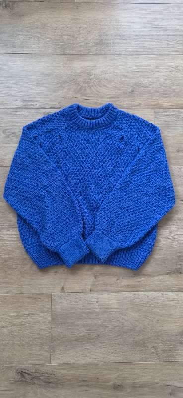Blá asos prjónapeysa