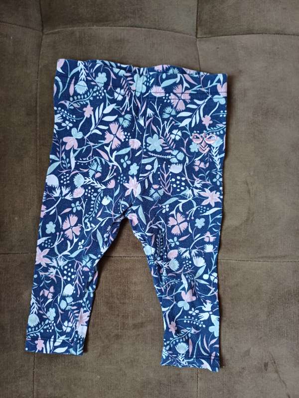 Bláar leggings með mynstri