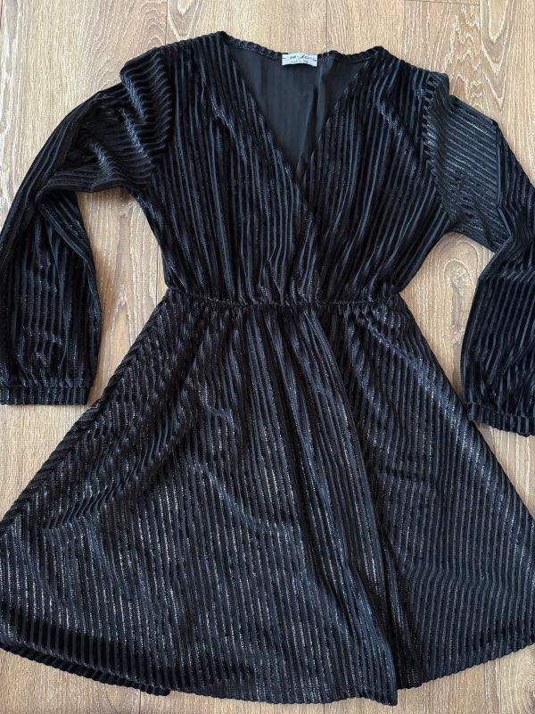 Black suede dress
