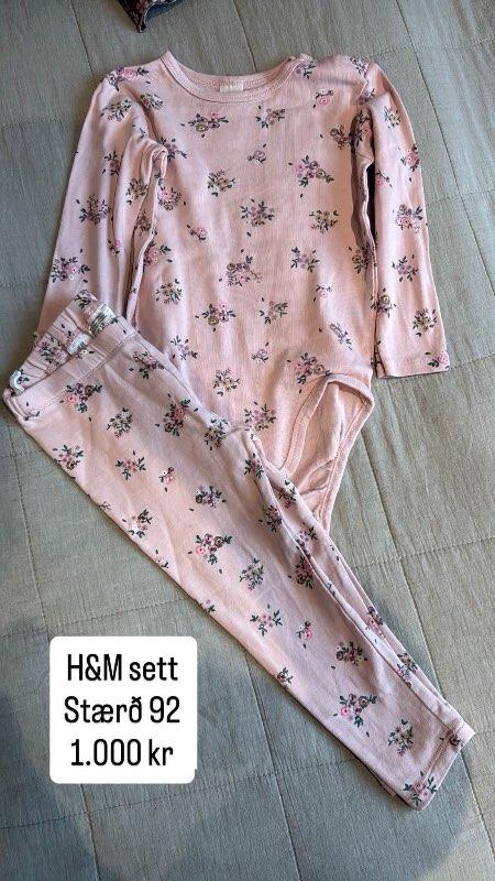 Bleikt blóma sett H&M