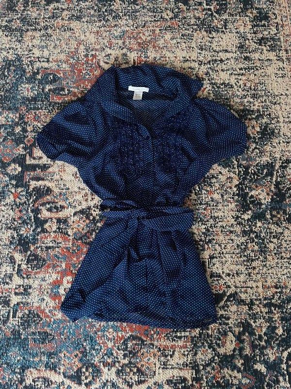 Doppótt vintage navy blùssa