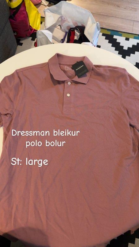 Dressman polo bleikur