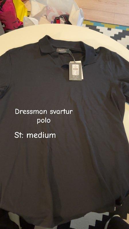 Dressman polo svartur