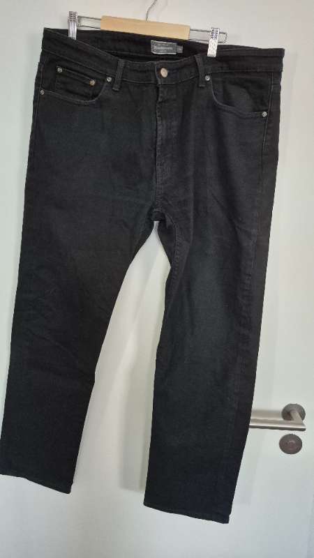 Dressmann gallabuxur regular fit, svartar