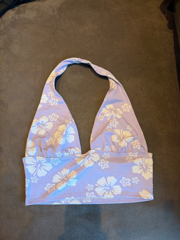 Fjólublár halter top