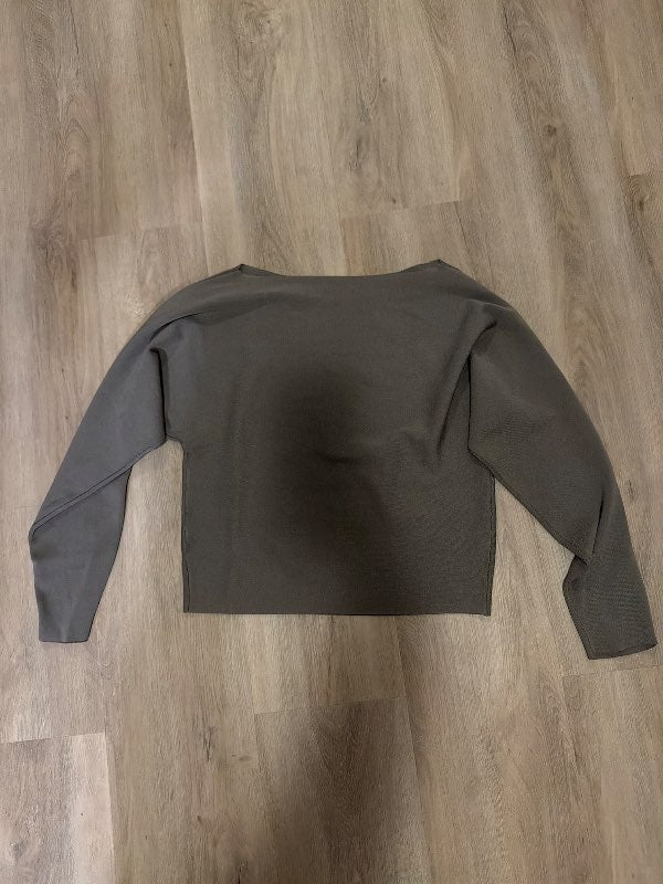 Grá offshoulder peysa