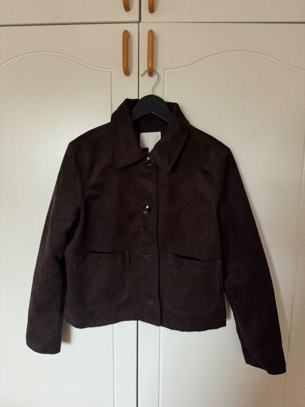 H&M brúnn flauel jakki