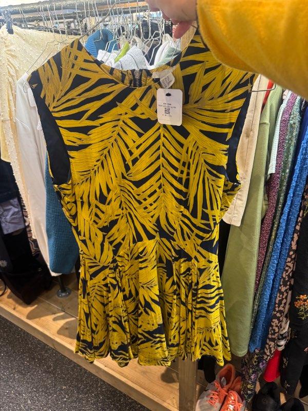 H&M kjóll gulur og blár