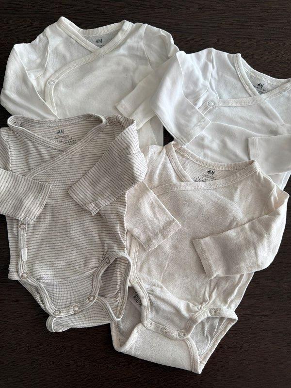 H&M langerma samfellur 4 stk. beige