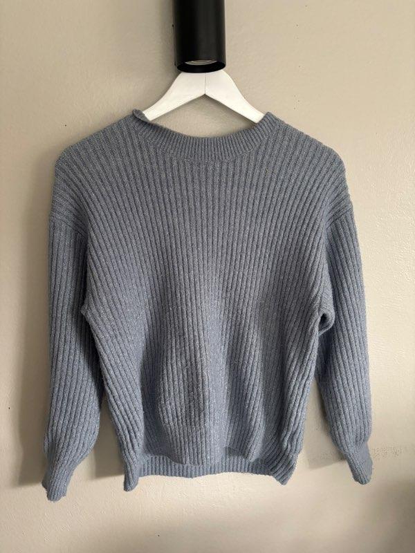 H&M prjónapeysa blá