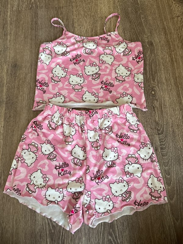 Hello kitty náttföt bleik