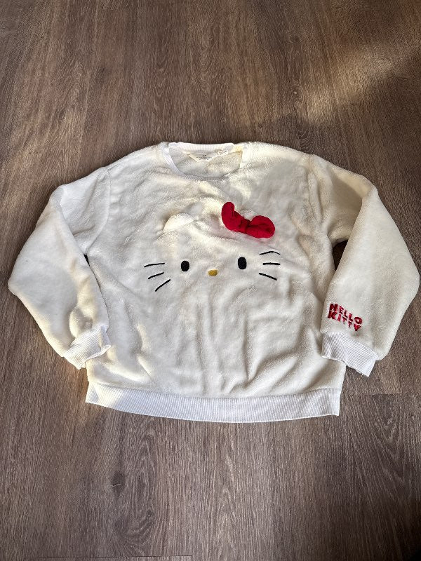 Hvít hello kitty peysa