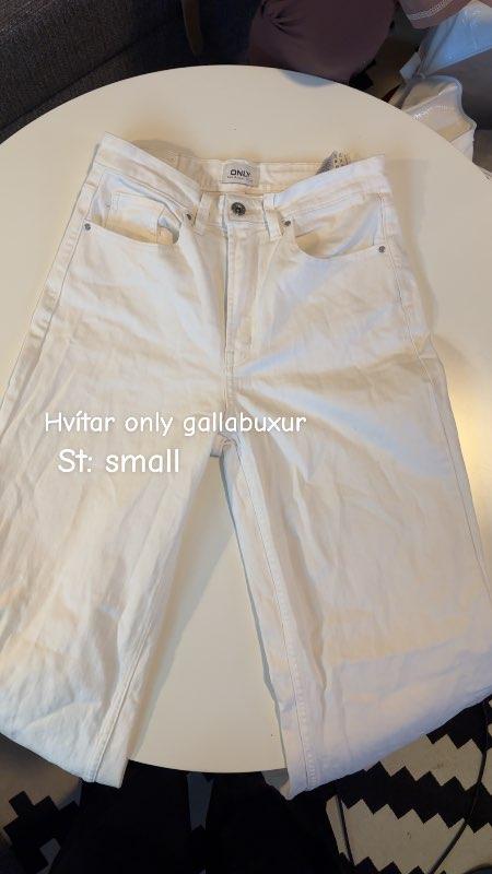 Hvítar only gallabuxur