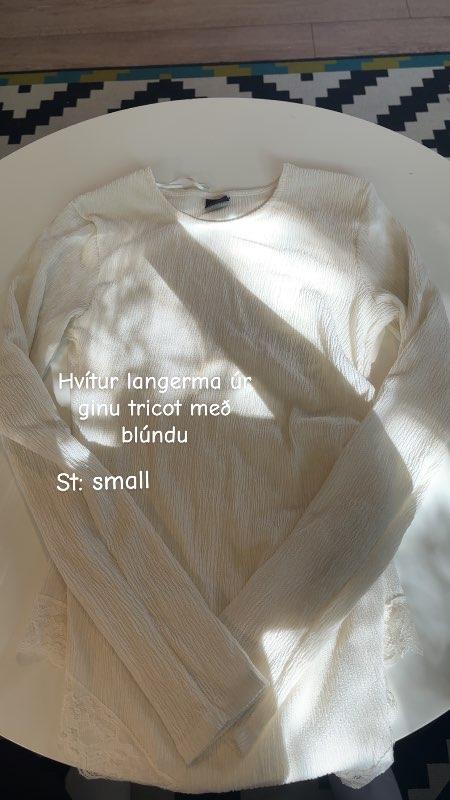 Hvítur langerma ginatricot