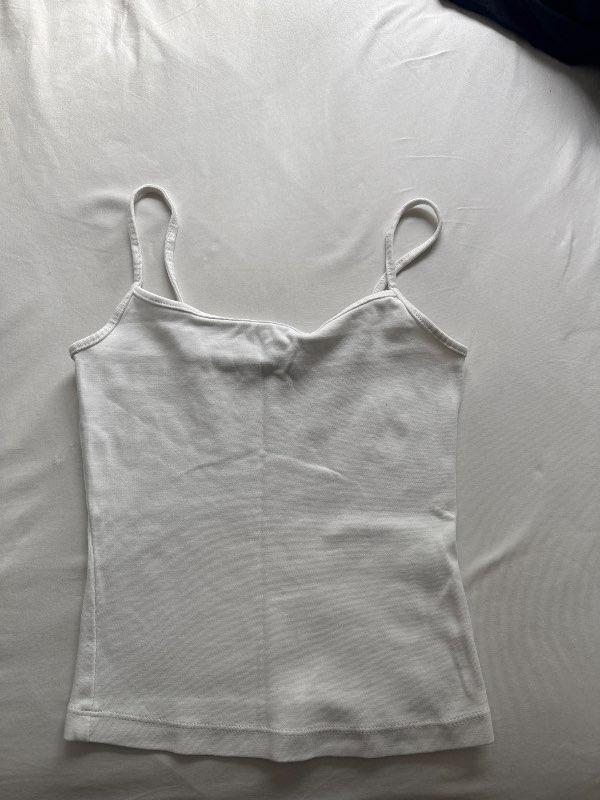 Hvítur tank Bershka