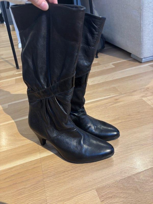 Leður boots (svartir)