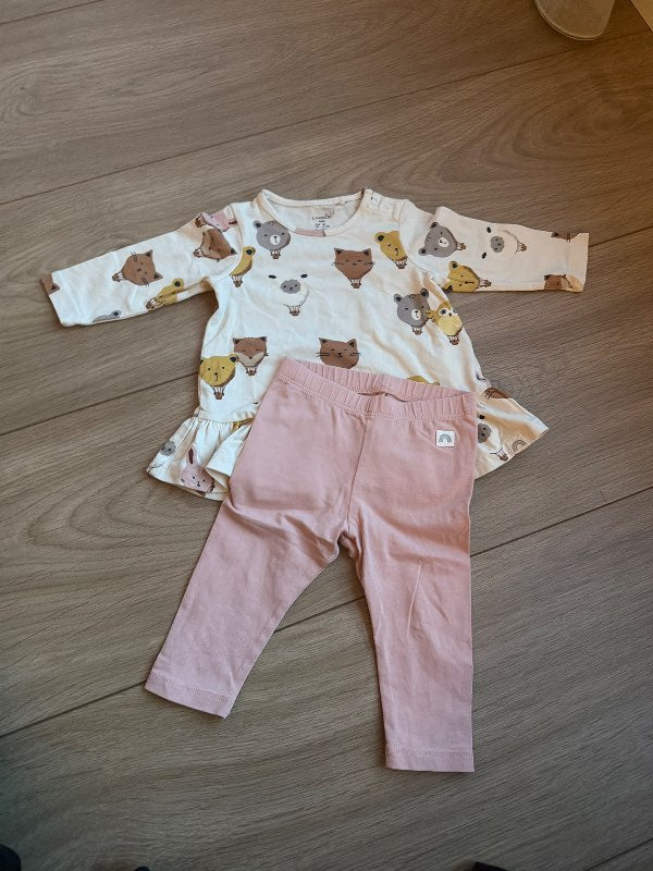 Lindex kjóll og buxur ljóst