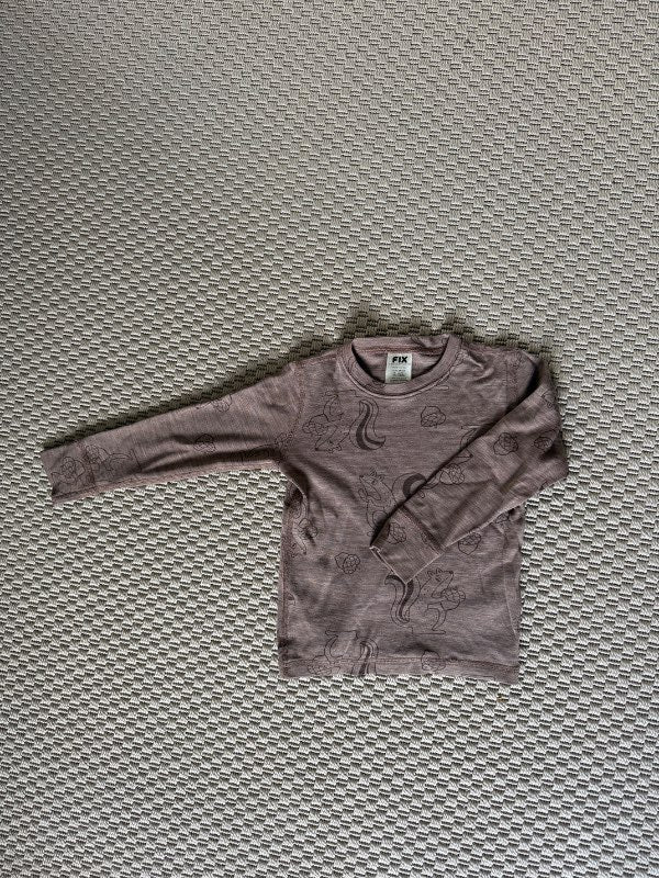 Merino ullarpeysa þunn brún