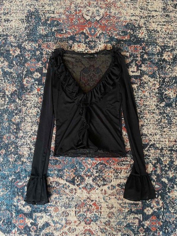 Mesh bolur svartur frill
